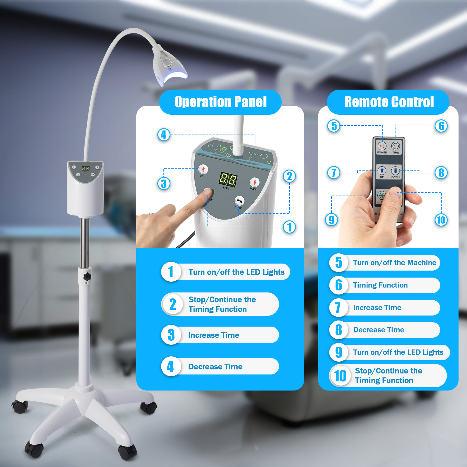 Teeth Whitening Video - Professional Dental Teeth Whitening Machine Timed