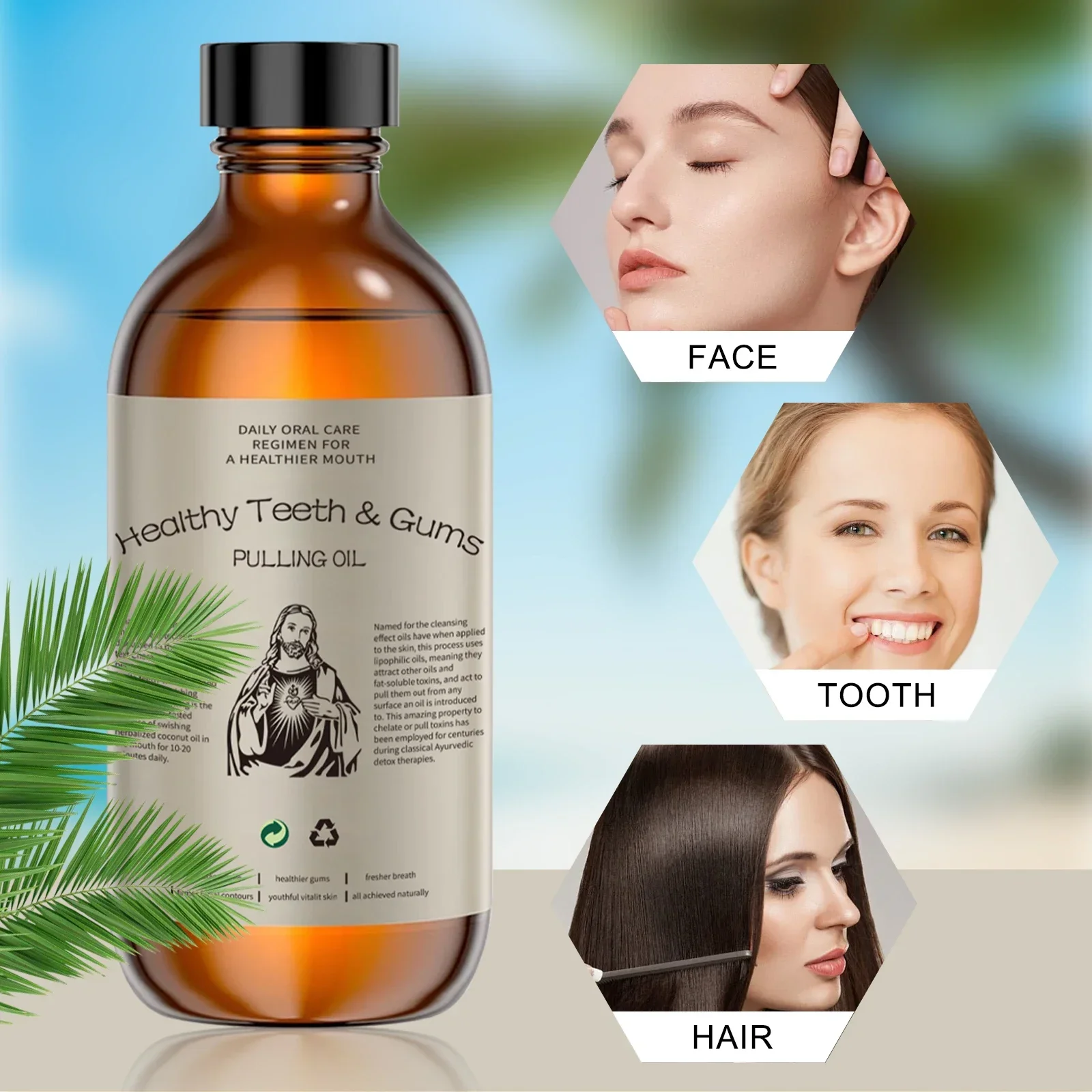 Coconut Pulling Oil Mouthwash  - огляд і ціна Whitening Mouthwash