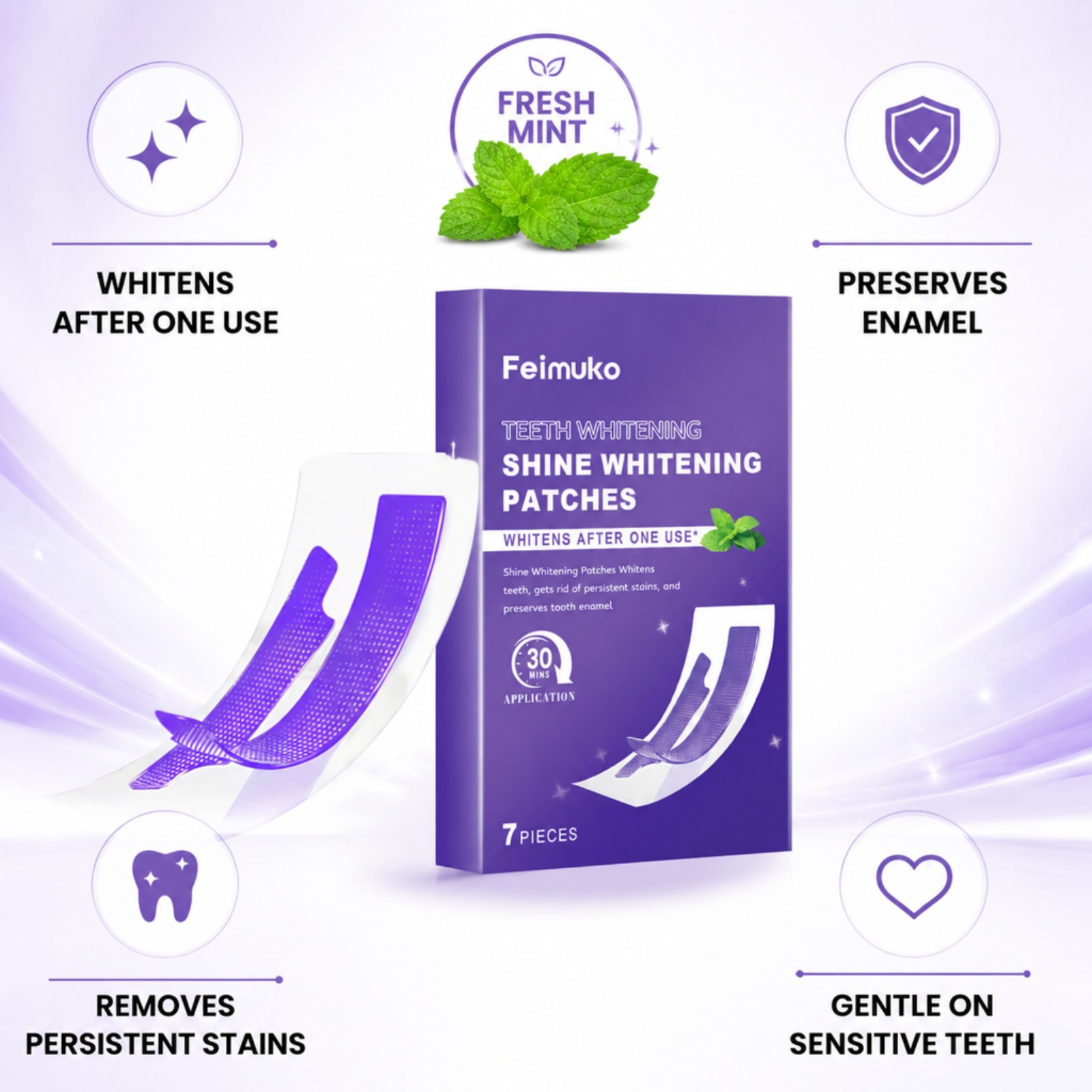 7/14/21/28 PCS Purple Teeth Wh - огляд і ціна Whitening Strip 3D