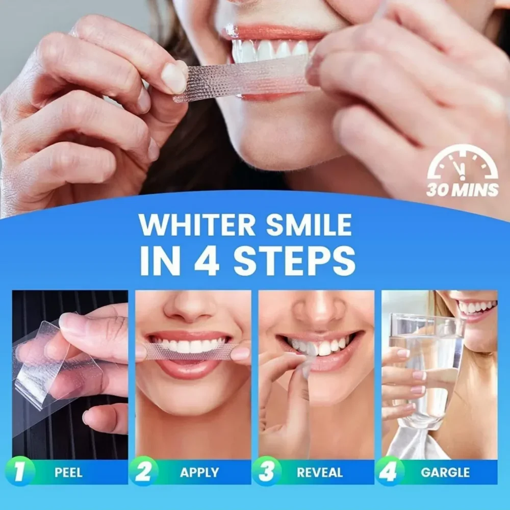 Teeth Whitening Strips White T - огляд і ціна Whitening Strip 3D