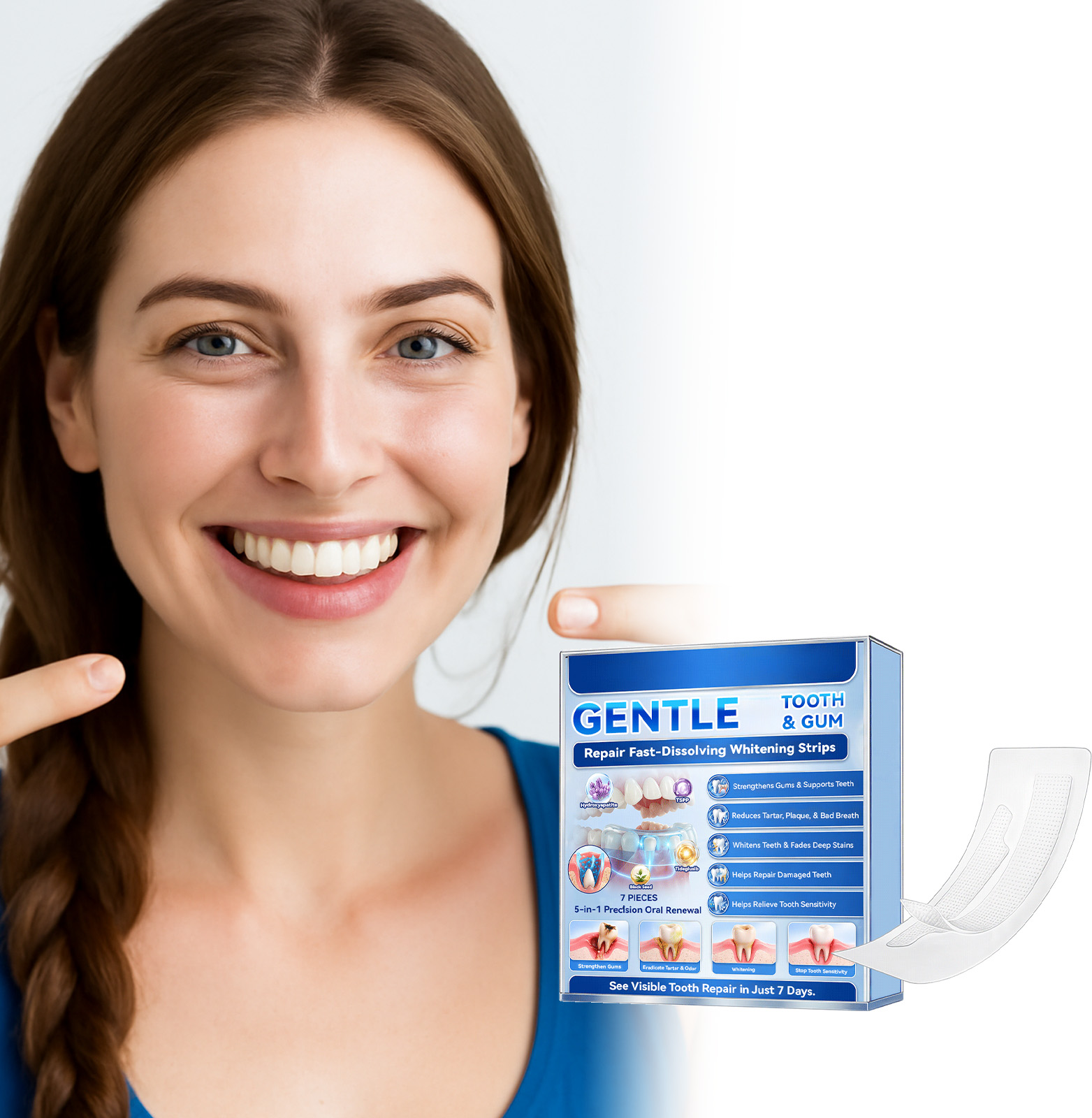 Teeth Whitening Strips Fast Re - огляд і ціна Teeth Whitening Strips