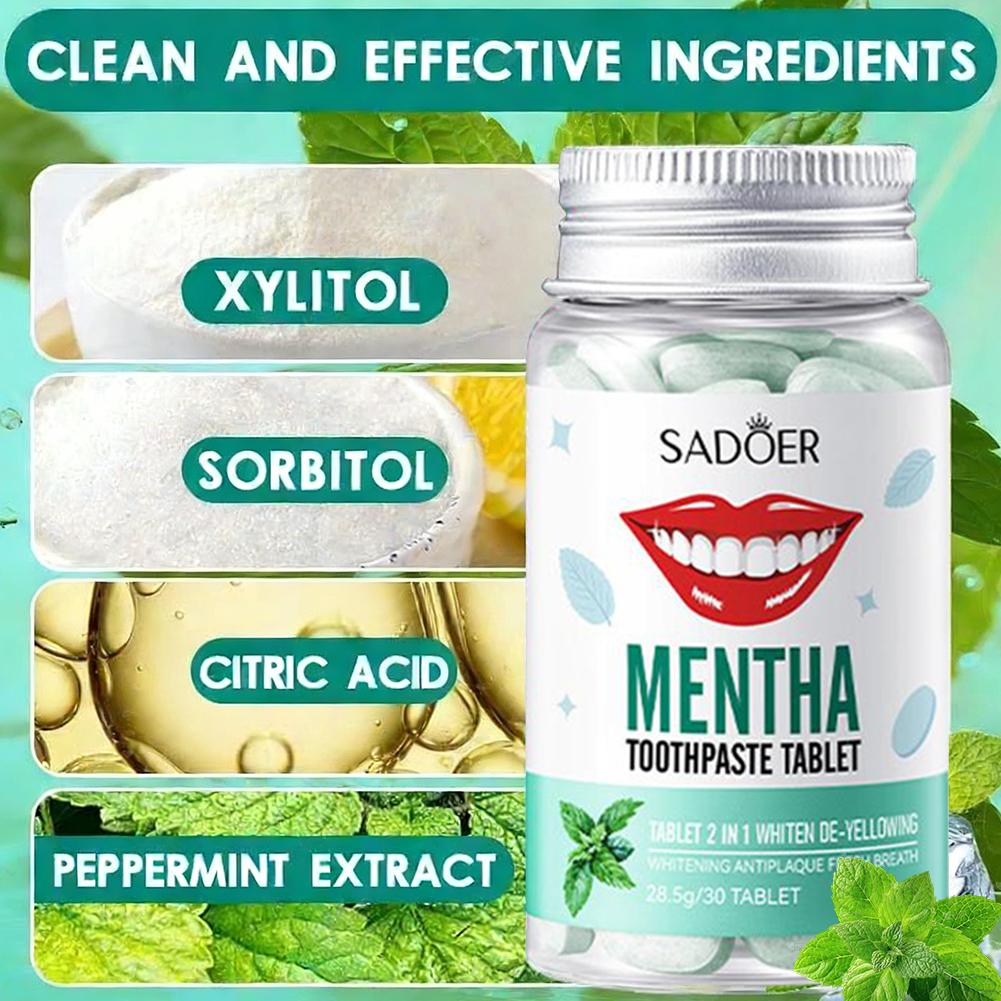 30Pcs Solid Toothpaste Tablets - огляд і ціна Whitening Mouthwash
