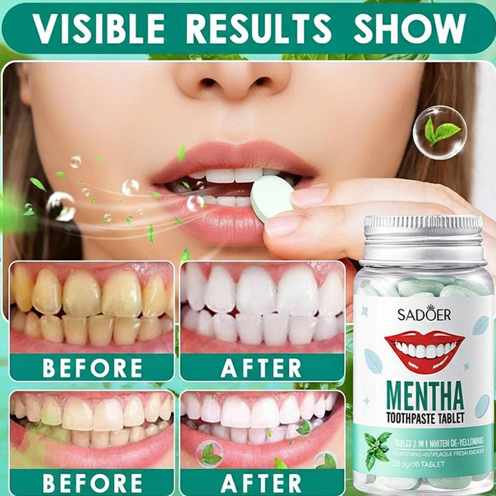 30Pcs Solid Toothpaste Tablets - огляд і ціна Whitening Mouthwash