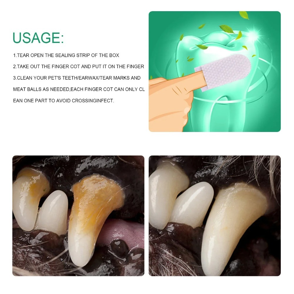 Disposable Pet Finger Cot Wet  - огляд і ціна Teeth Whitening Mouthwash