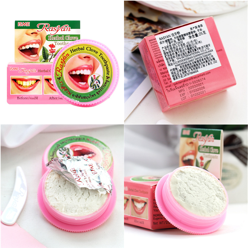 RASYAN Herbal Clove Tooth Powd - огляд і ціна Teeth Whitening In Thailand