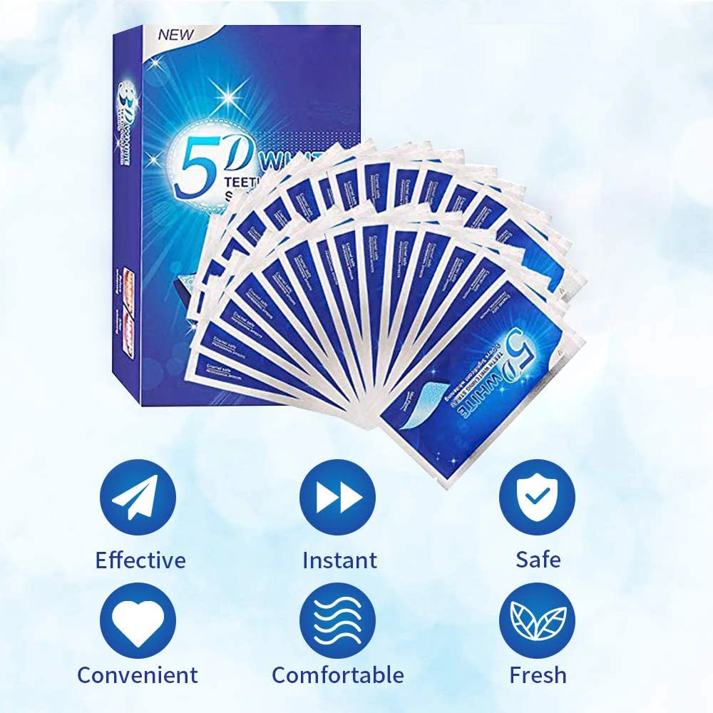 Teeth Whitening Stickers 3D/5D - огляд і ціна Whitening Strip 3D