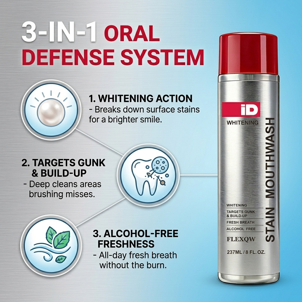 Hismile ID Whitening Stain Mou - огляд і ціна Teeth Whitening Mouthwash