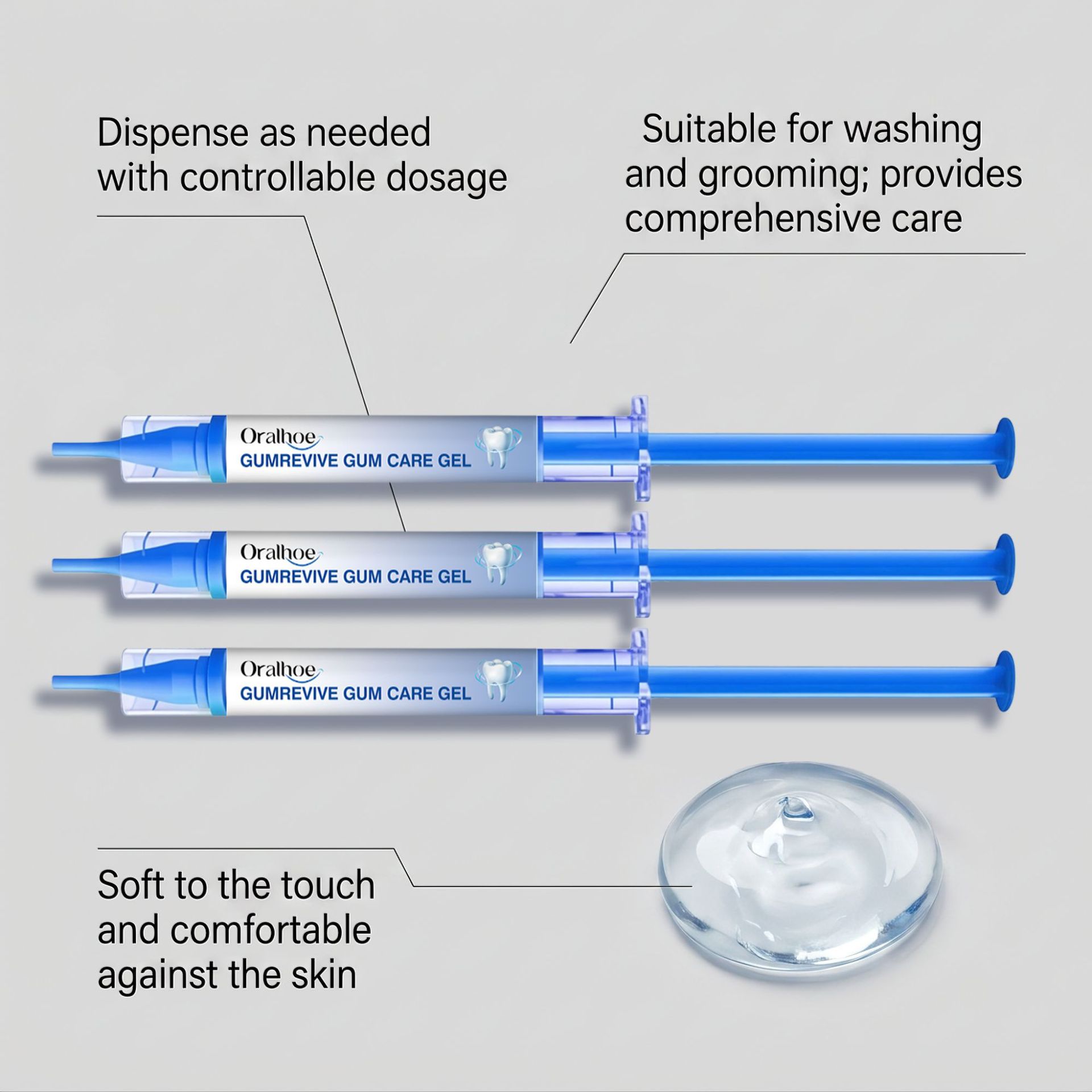 Oral Care Gel 3Pcs Gum Cleanin - огляд і ціна Teeth Whitening Home Kit