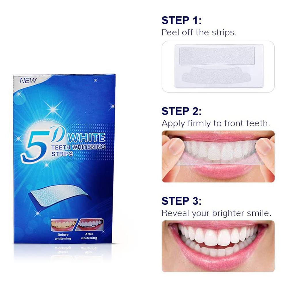 5D White Teeth Whitening Strip - огляд і ціна Teeth Whitening Home Kit