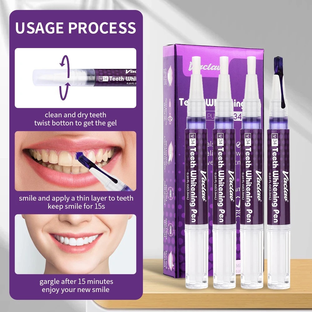 Vaclav V34 Purple teeth whiten - огляд і ціна Whitening Mouthwash