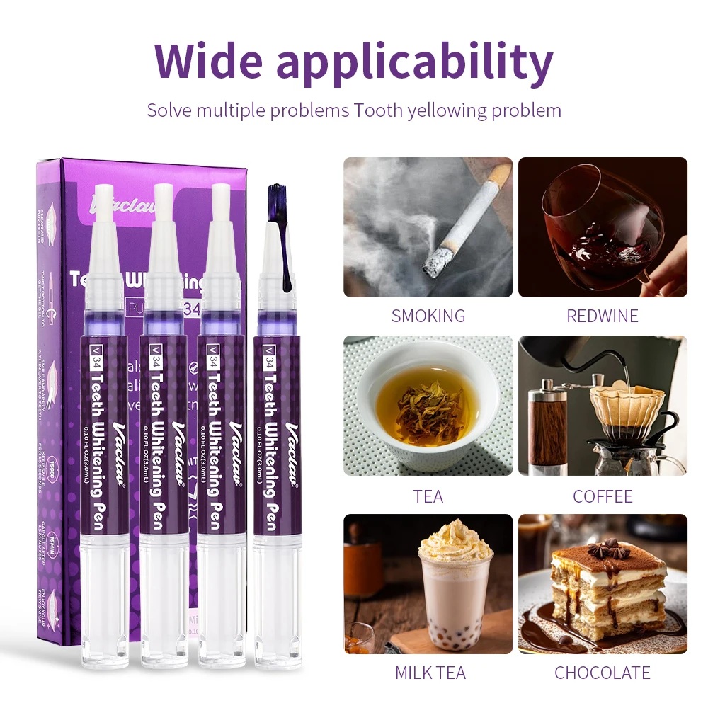 Vaclav V34 Purple teeth whiten - огляд і ціна Whitening Mouthwash